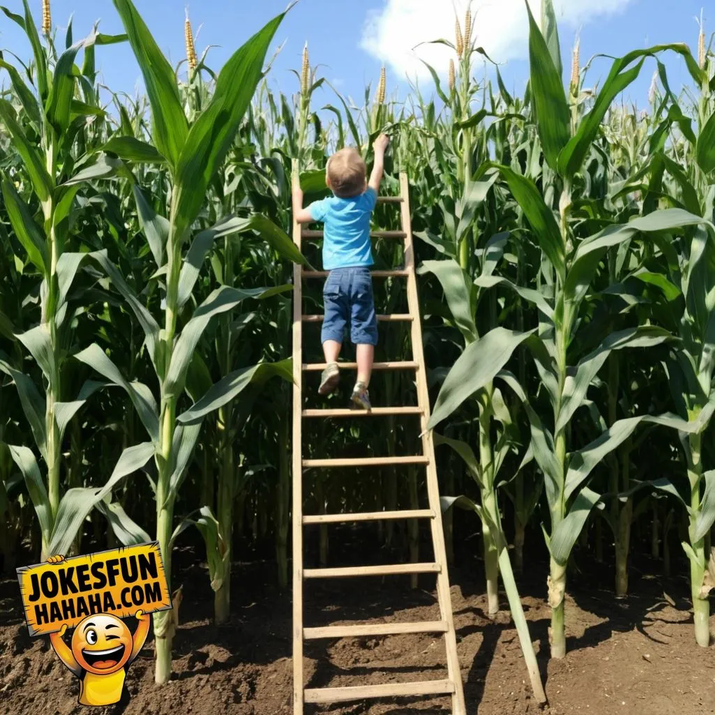 corn bring a ladder