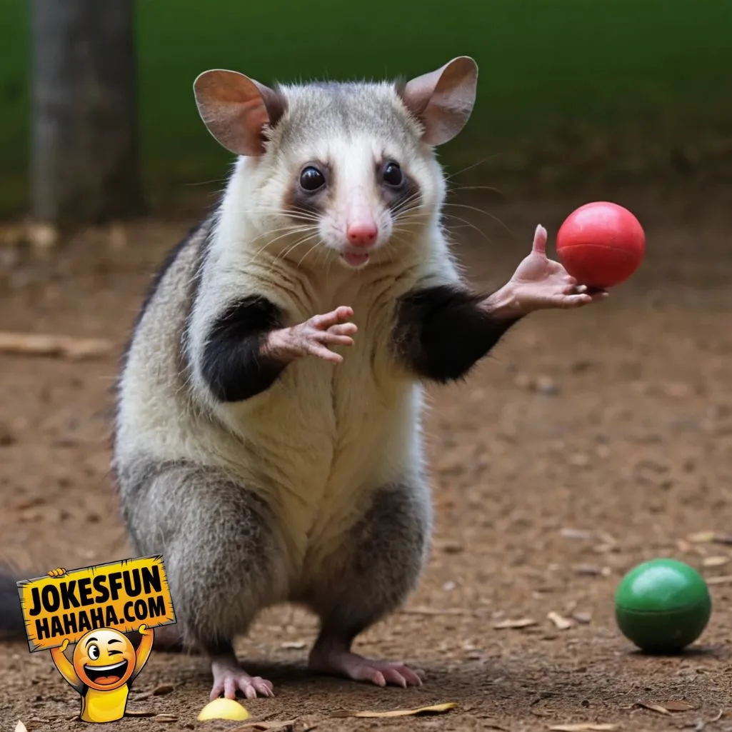 possum try to juggle