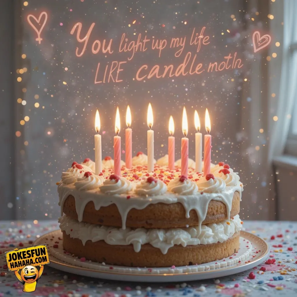 You Light Up My Life Like Candles On A Cake