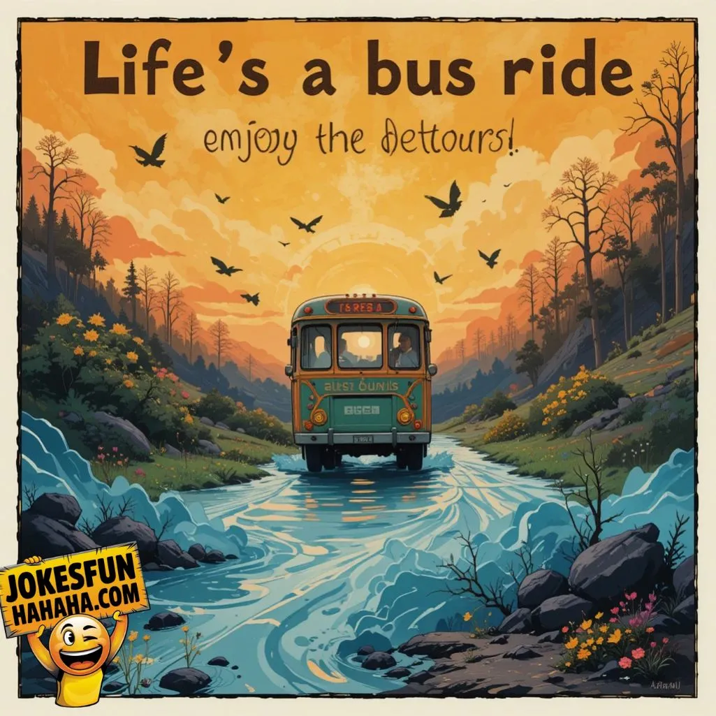 Lifes A Bus Ride Enjoy The Detours