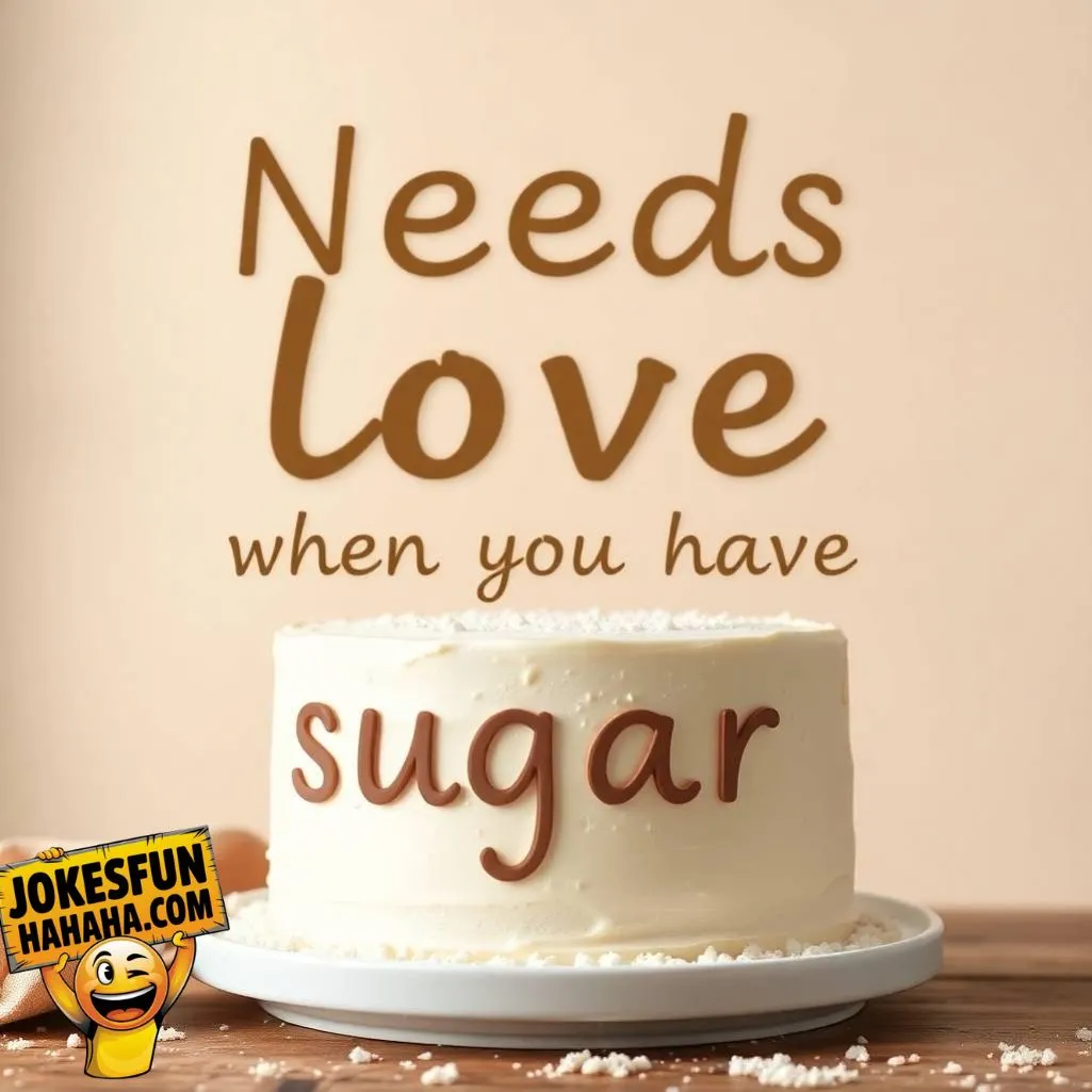 Needs Love When You Have Sugar And Cake