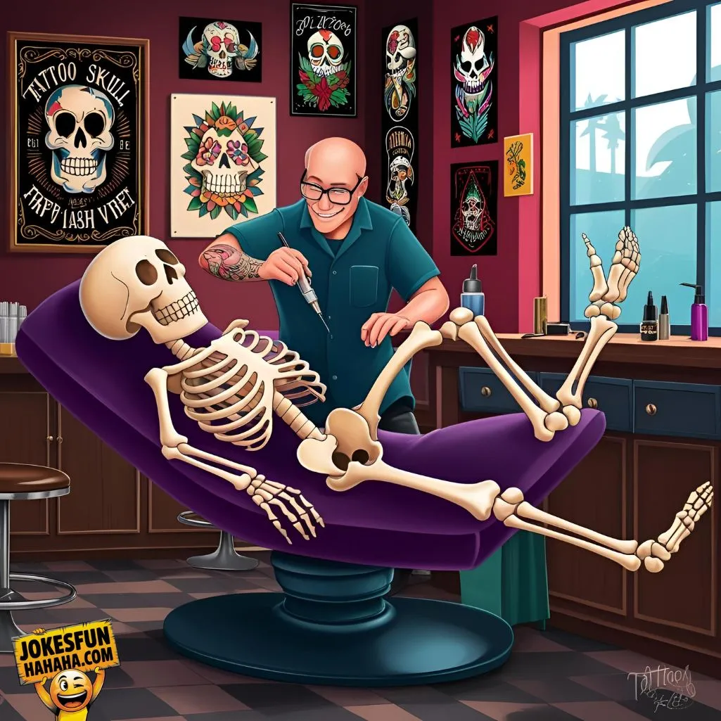Skeleton Get A Tattoo