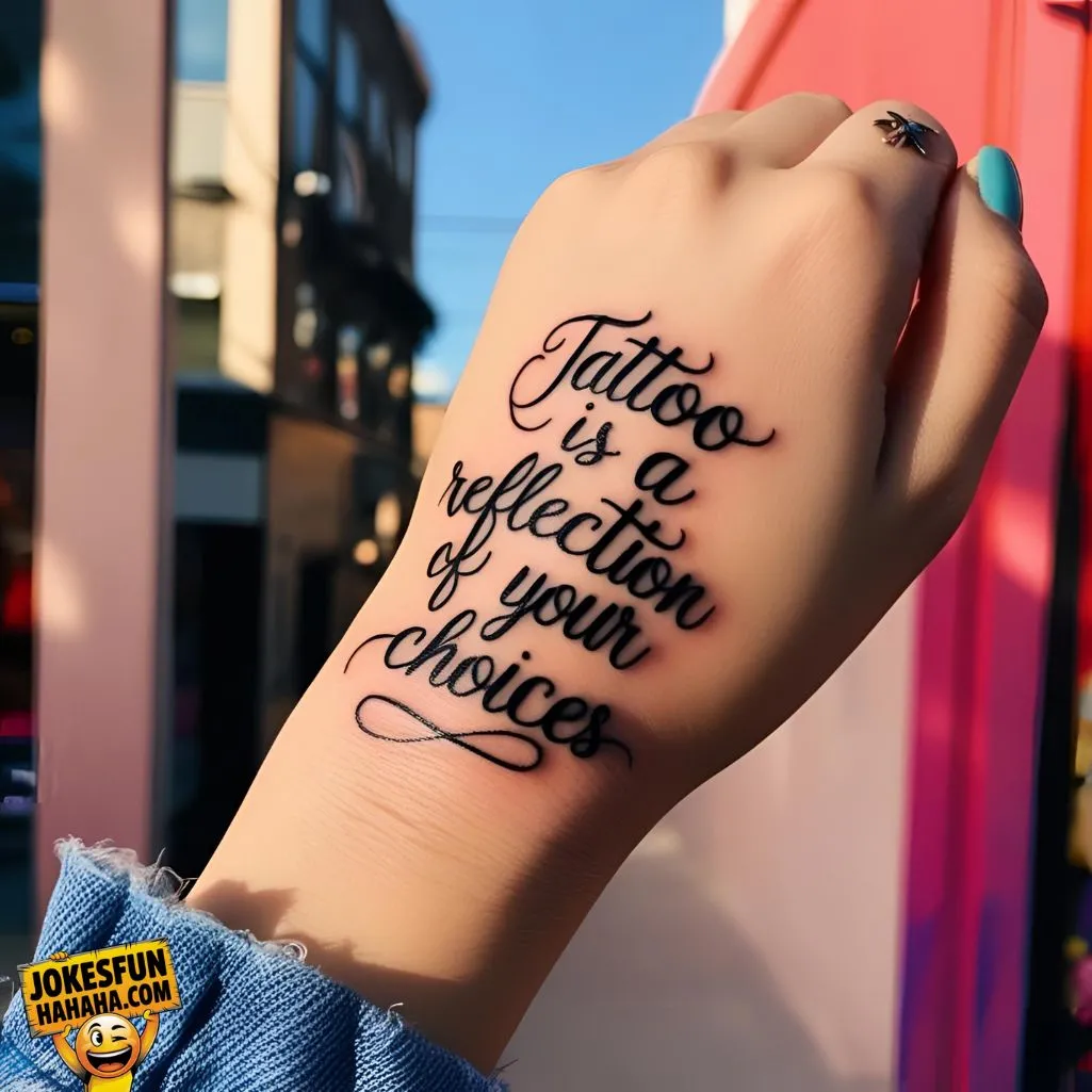 Tattoo Is A Reflection Of Your Choices